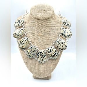 Dalmatian Jasper Statement Necklace
